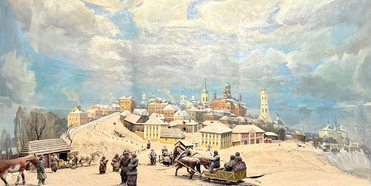 Белев конец 19 начало 20 века, панорама в краеведческом музее.