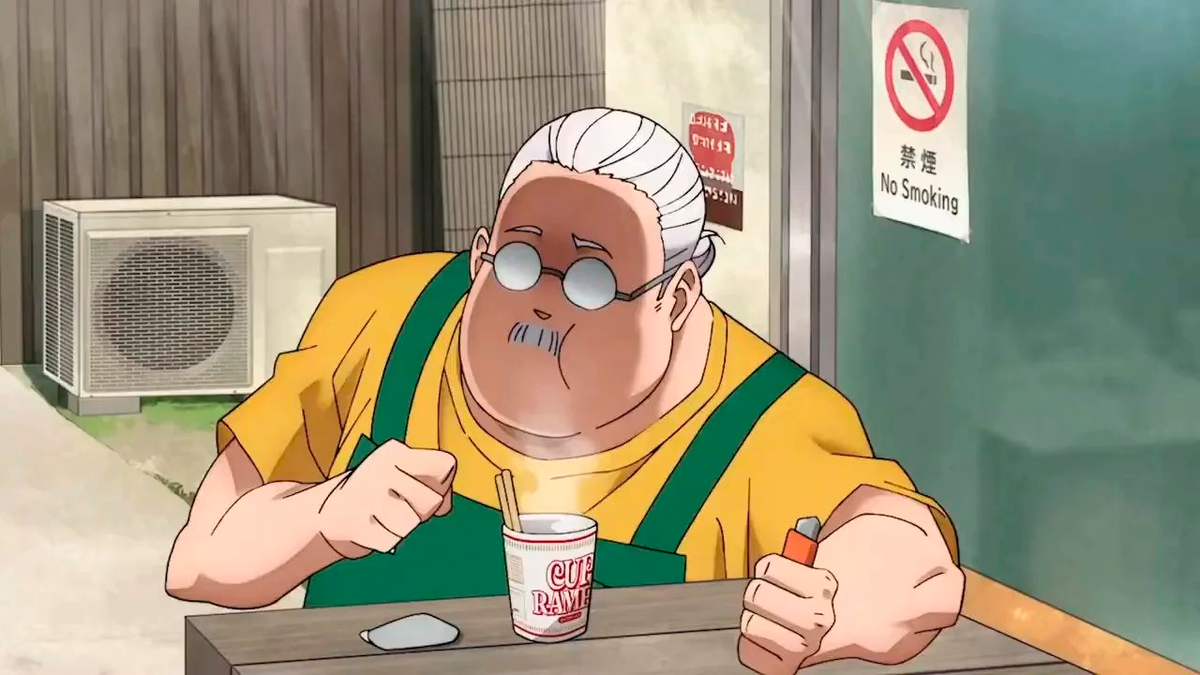     Кадр из аниме «Дни Сакамото»