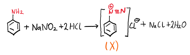 1-ая реакция. Получение Х