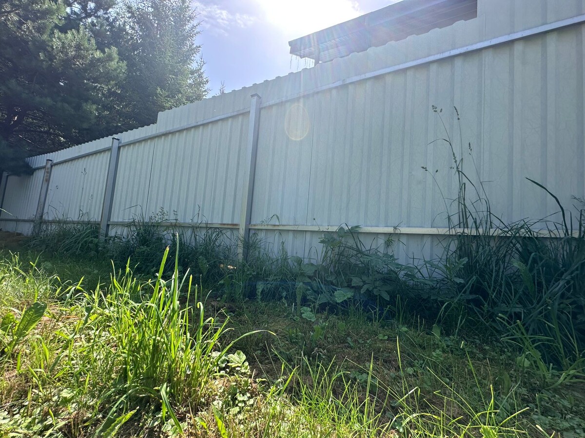 Сплошной забор из профнастила самый частый в Московской области