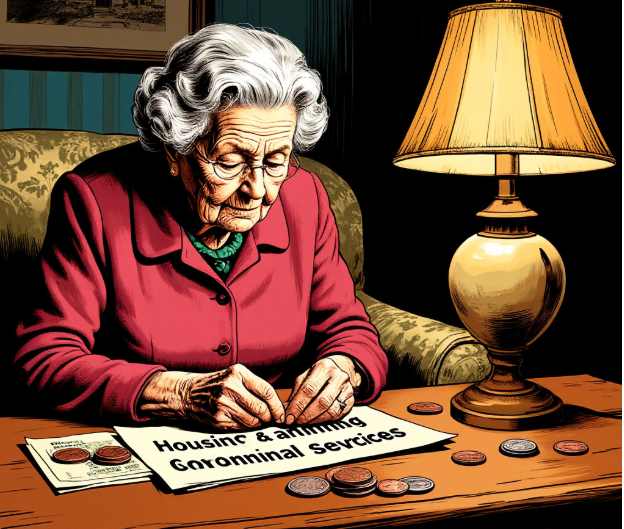 Американская пенсионерка. Картинка сгенерирована нейросетью shedevrum