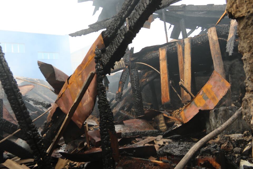    Последствия пожара на Промышленной . Источник: Виталий Барабаш