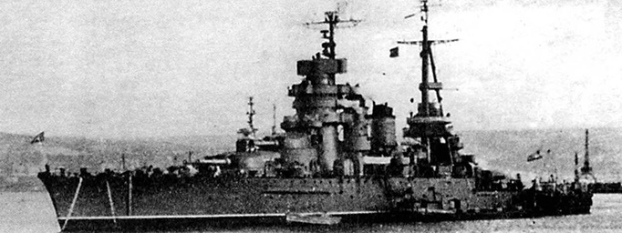 Линкор "Новороссийск" в 1950 году в бухте Севастополя