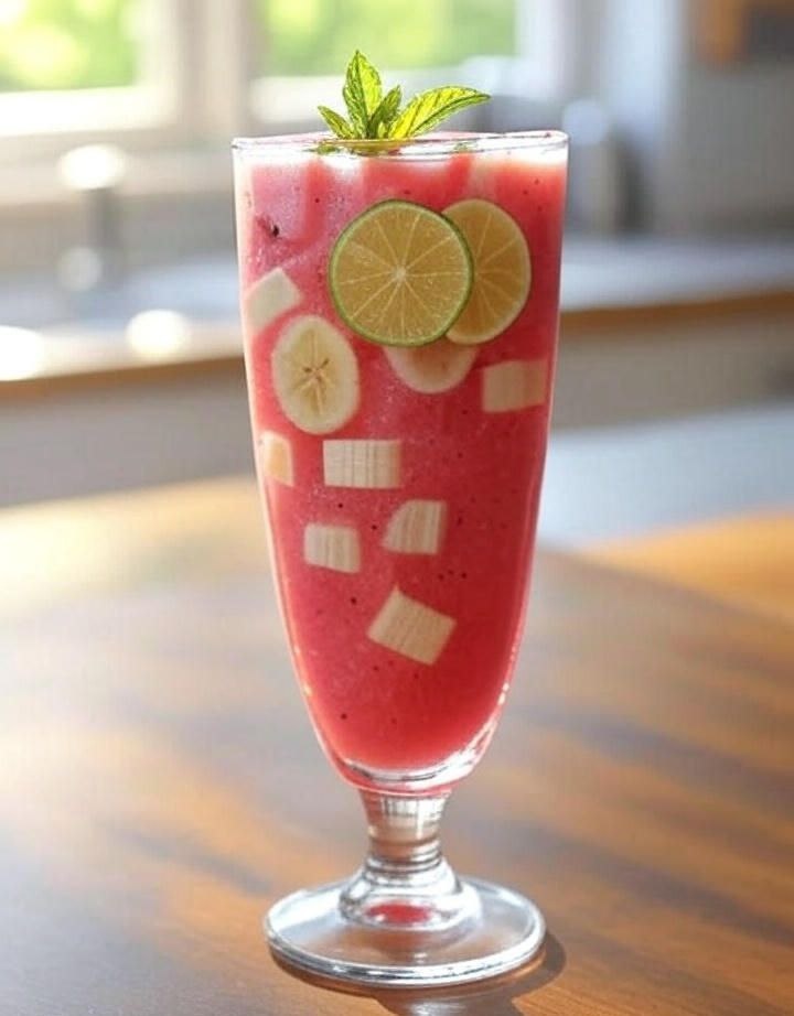 Сочный и яркий арбузный смузи