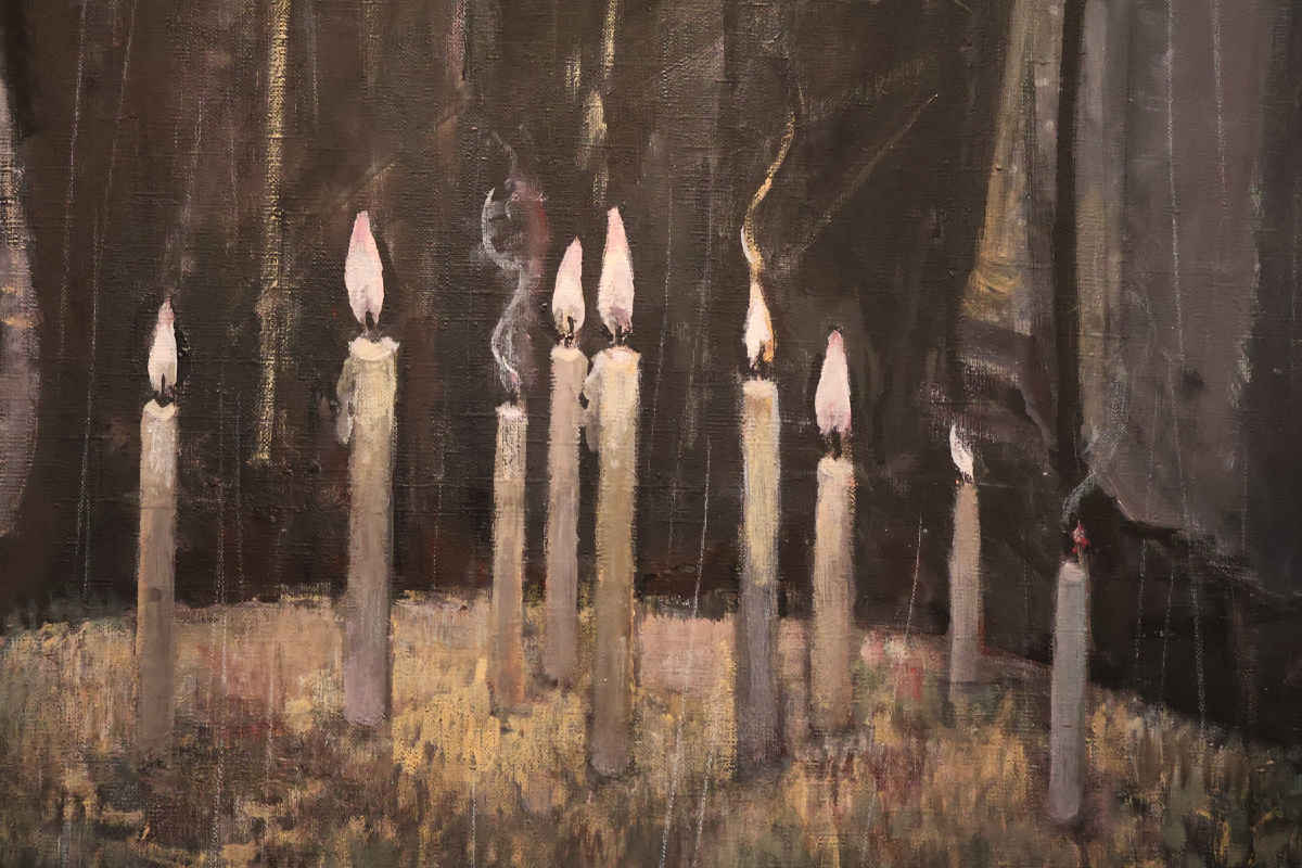 Держите для вдохновения фрагмент картины Владимира Минаева (1912-1993) "У безымянных могил" (1987)
