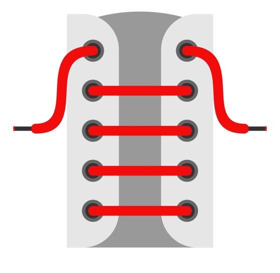 Shutterstock📷Как выглядит прямая шнуровка