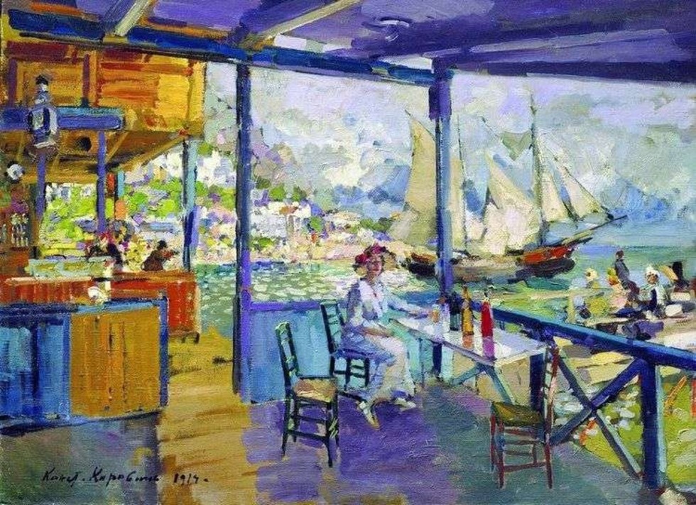 К. Коровин. Пристань в Гурзуфе, 1914 год