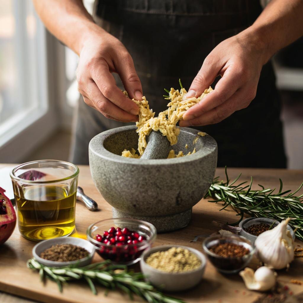 Танец ароматов» - когда чеснок и розмарин сливаются в идеальном кулинарном празднике!