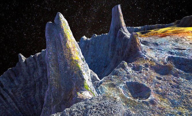 Фото с поверхности астероида