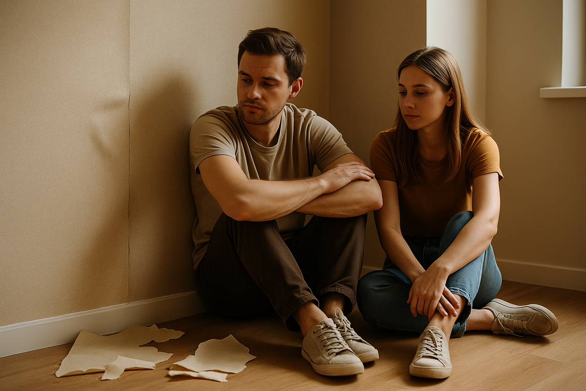 Вот так выглядит компромисс, на который придется пойти с дешевыми обоями 