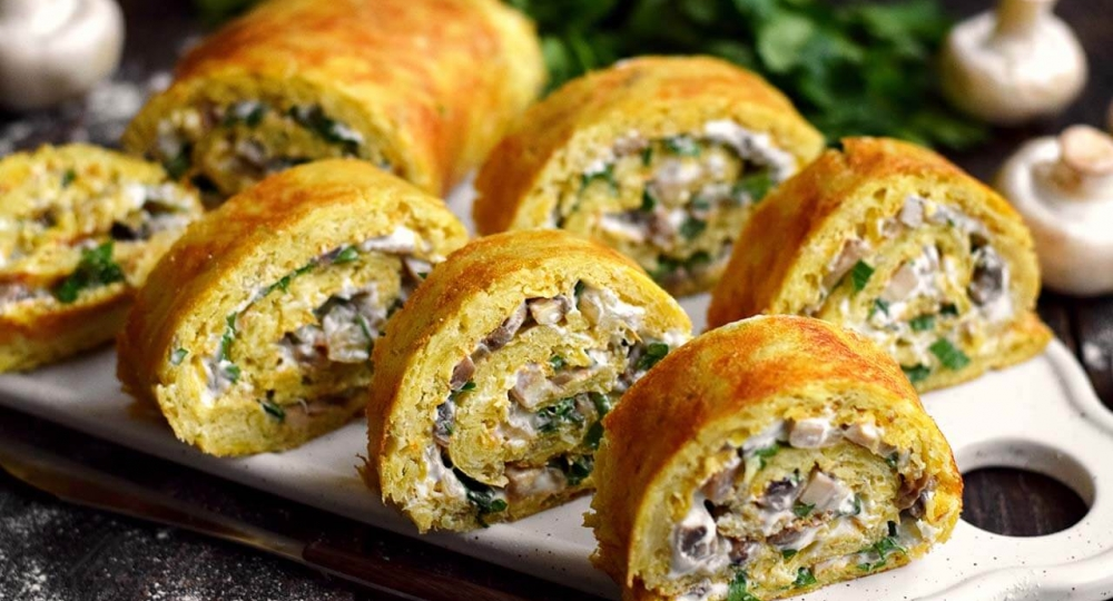 Картофельный рулет с грибами — ароматная закуска или сытный ужин