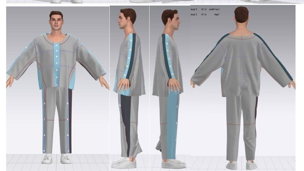    виртуальные проектирование адаптивных костюмов для пациентов с травмами конечностей. Изображение предоставлено разработчиками одежды