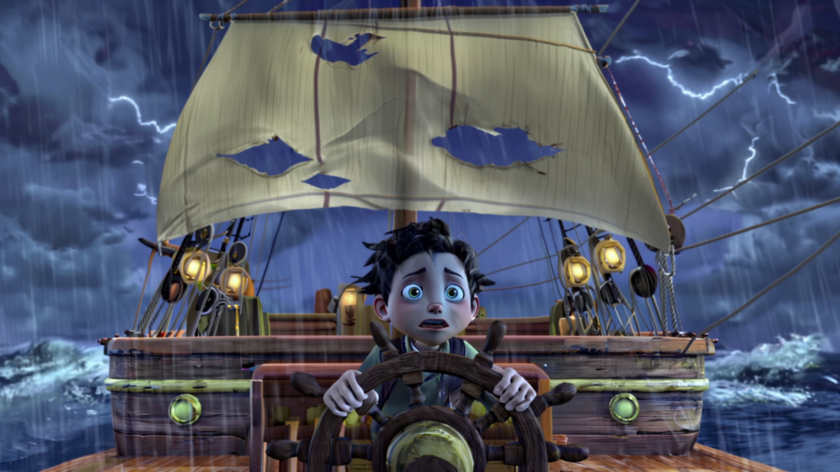 Шторм. Кадр из мультфильма (2/3).