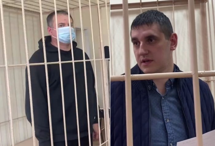 Слева — Шереметьев, справа — Можаев. Кадры видео из тг-канала «Право На Лево».