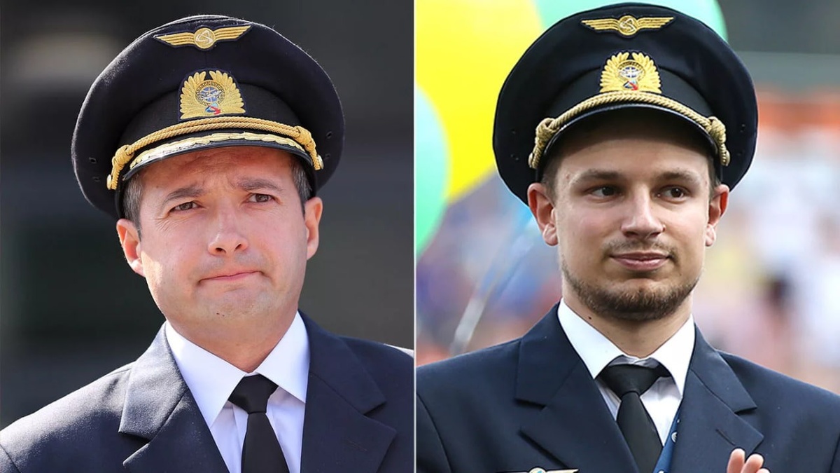 Командир воздушного судна Дамир Юсупов и второй пилот Георгий Мурзин