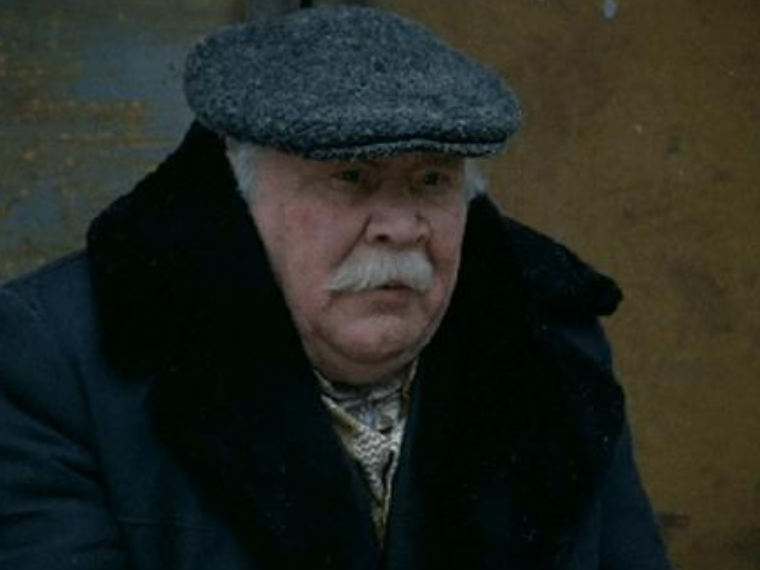 Борис Андреев в фильме "Слёзы капали". Его последняя работа в кино. Съёмки проходили за несколько месяцев до ухода актёра из жизни