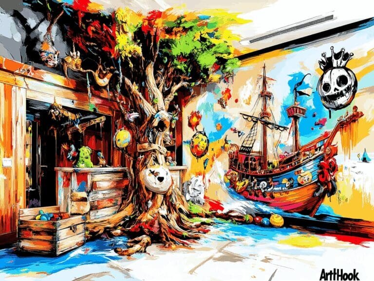    Художественная роспись в детской комнате на заказ: создайте волшебный мир для вашего ребенка, который будет вдохновлять и развивать его воображение Art-Hook.Ru