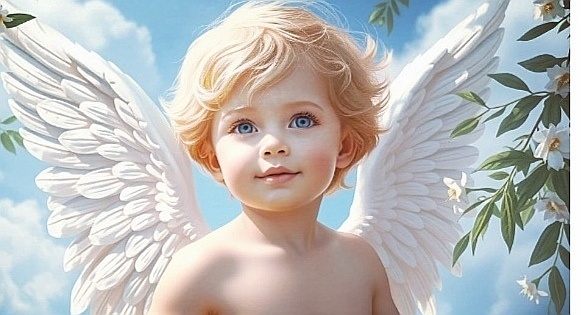 Ангелочек) Иллюстрация сгенерирована нейросетью