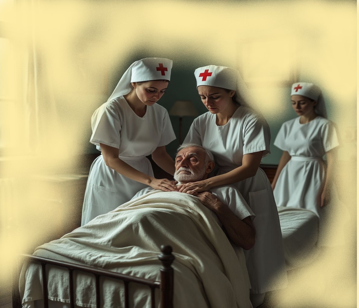 «Дедушка, может, попробуем посадить вас на табуретку?» — спросили мы чуть смелее. Он уже чуть громче ответил: «Помоги́те…»