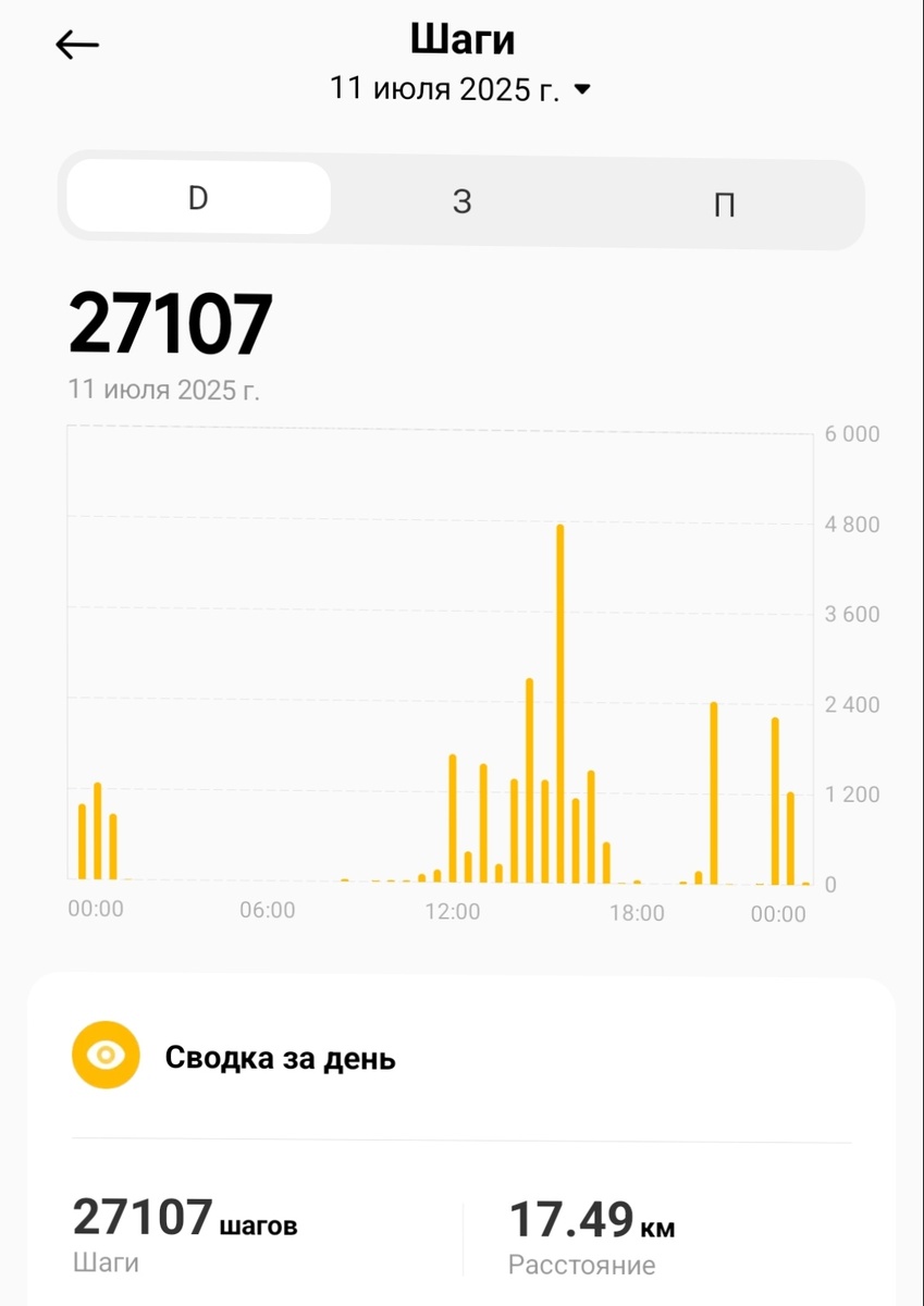 Счётчик шагов перевалил за 27 тысяч