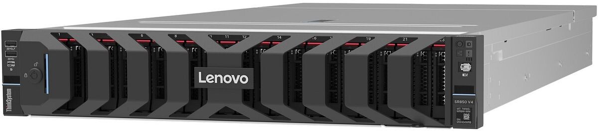 Lenovo ThinkSystem SR850 V4 вид спереди c фальш-панелью
