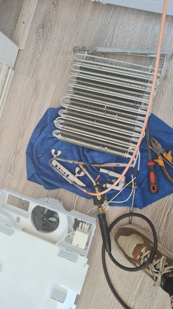 Пришлось менять весь алюминиевый трубопровод на медный.