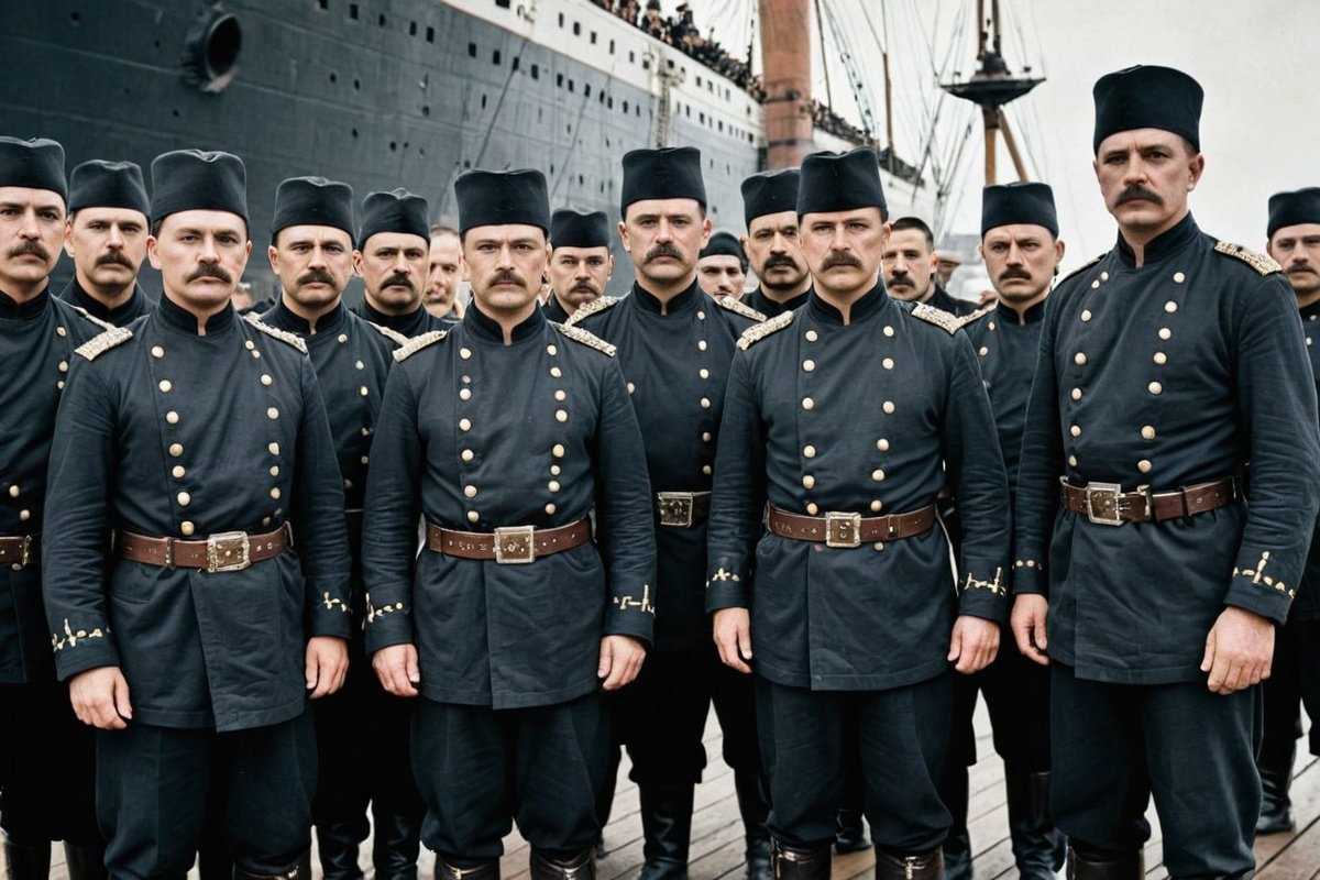 Вариация на тему казаков на Титанике от Stable Diffusion.