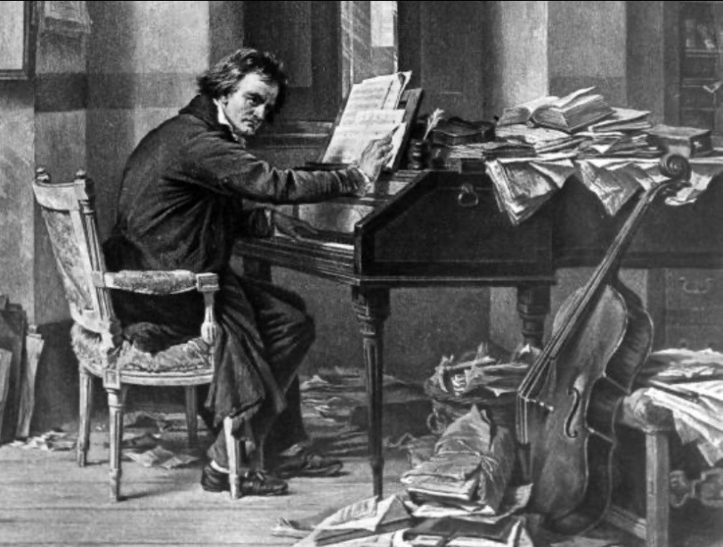 Карл Шлёссер. Бетховен за работой. 1895 г. 