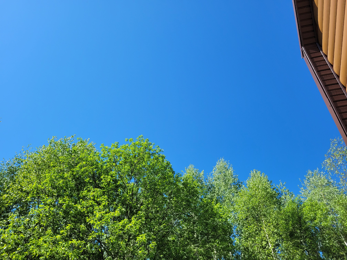 Небо какое голубое