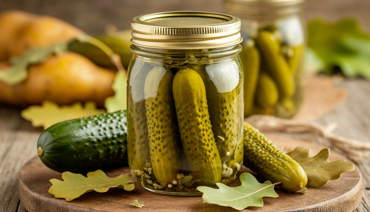 Дубовые солёные огурчики