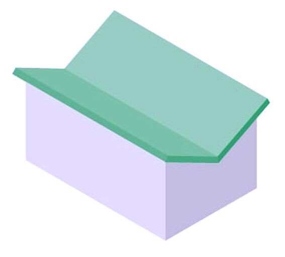 Схема крыши-бабочки