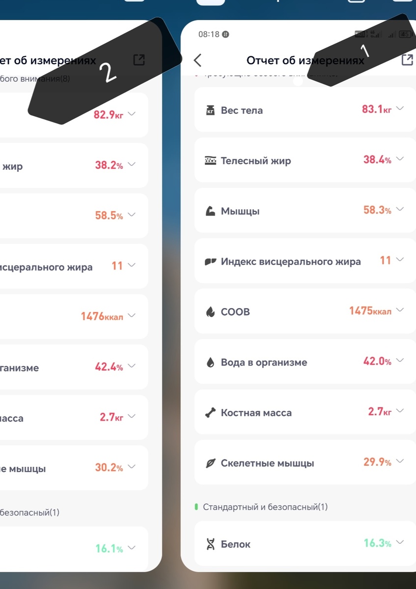 Разница день 1 и день 2