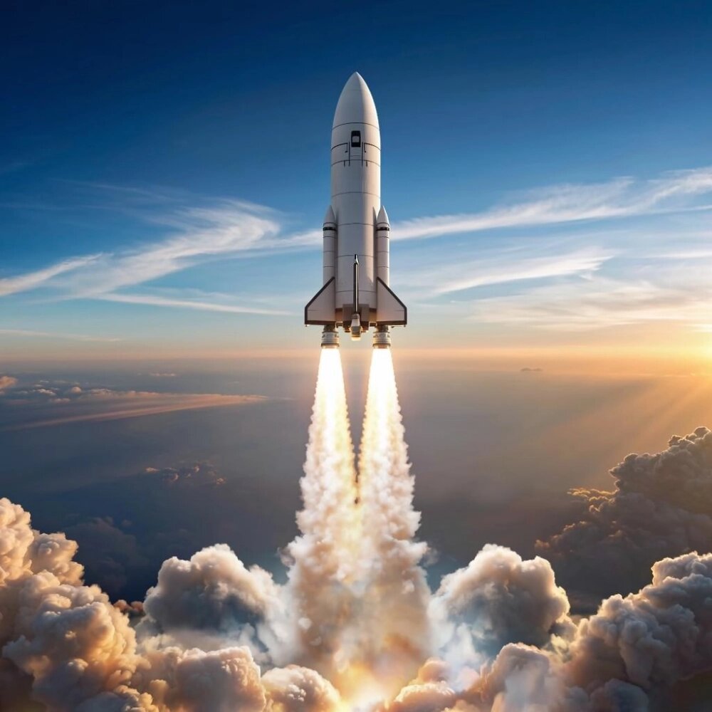    В близи космодромов и во время запуска ракет люди тоже могут наблюдать весьма необычные явления на небе. Фото: Изображение сгенерировано ChatGPT