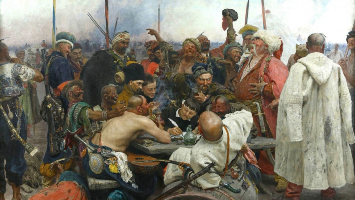 Самое известное художественное произведение на тему Запорожской Сечи — картина Репина «Запорожцы», 1891 год.