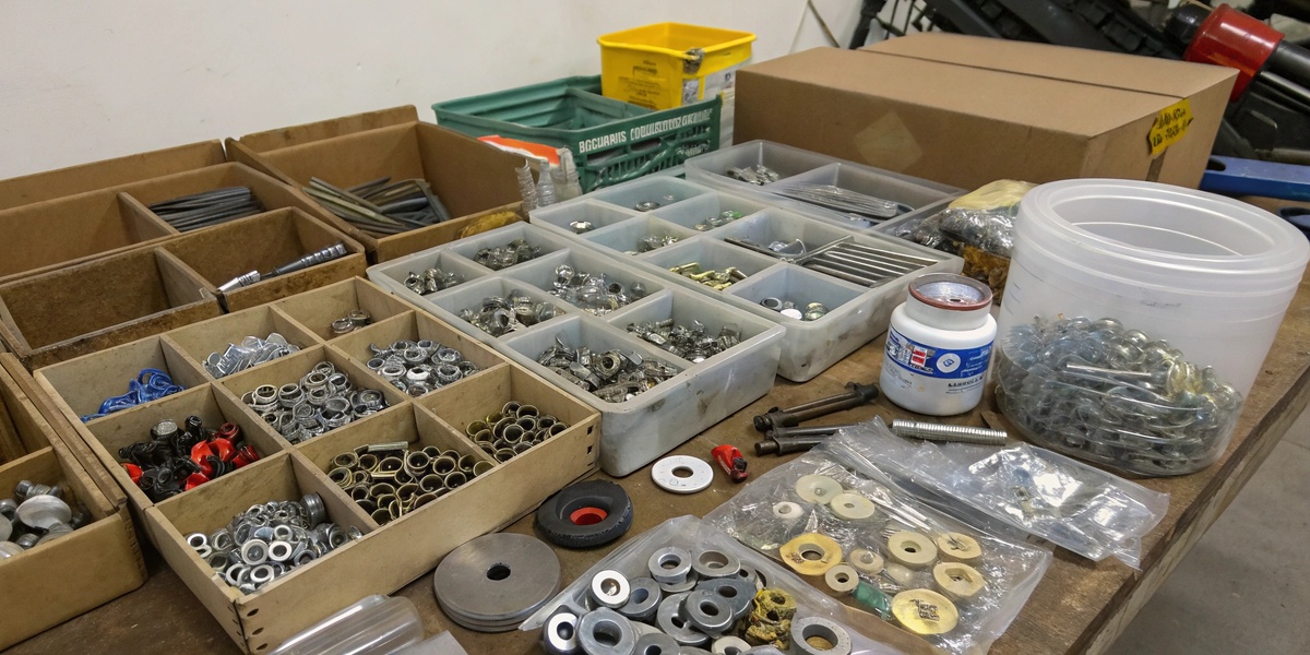 У меня всегда был бардак с мелочевкой — шайбы, винты, фитинги, саморезы, пластиковые крепления — все лежало по коробочкам, баночкам, пакетикам.