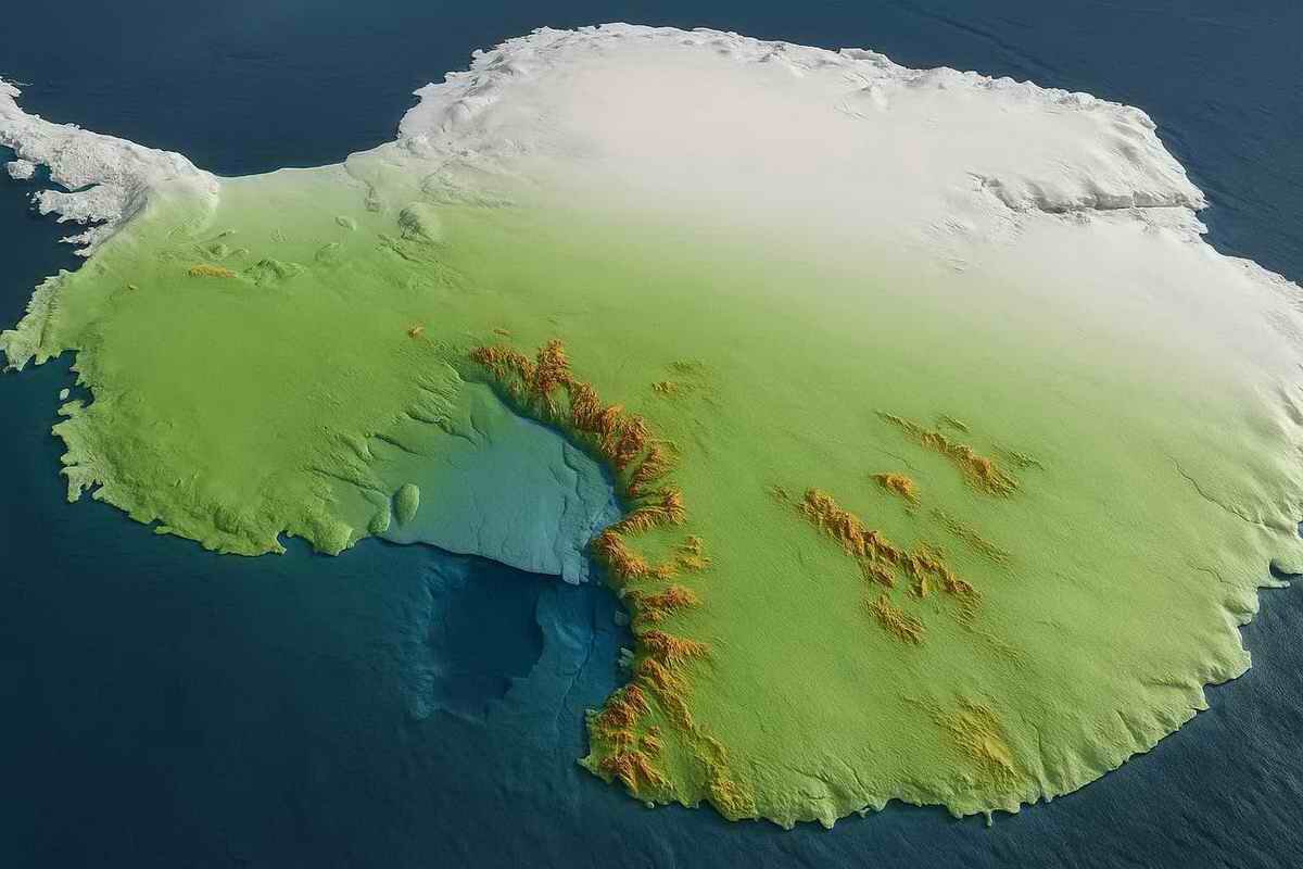 Подлёдный рельеф Антарктиды | Ровные плато и климат