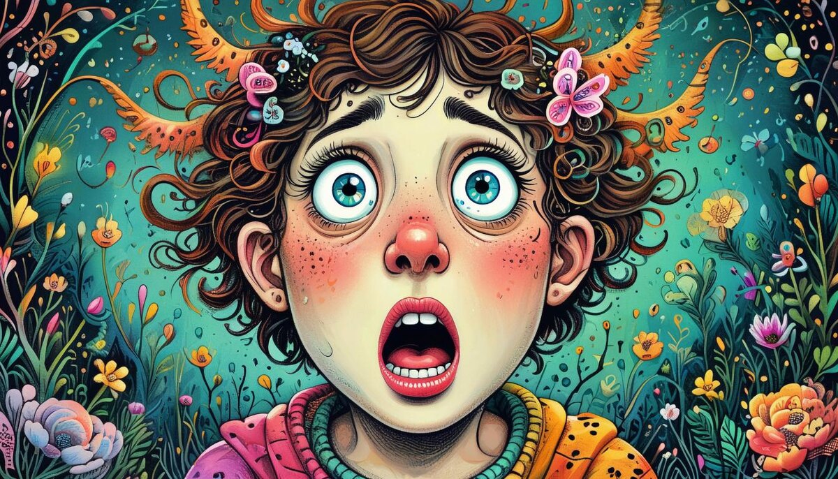 Картинка сгенерированная ИИ по запросу "удивление"