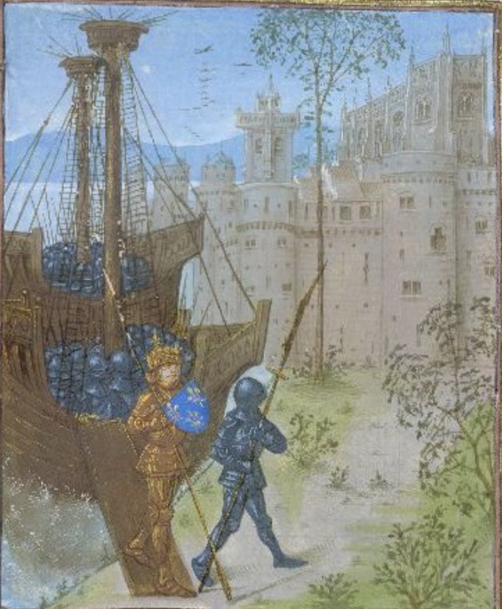 Схождение Французских и Генузских крестоносцев с Генузских кораблей, из интернета.