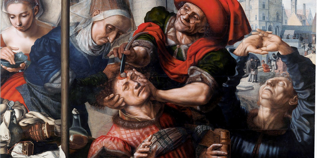 Ян ван Хемессен «Хирург, или Извлечение камня безумия», 1550/55 гг.