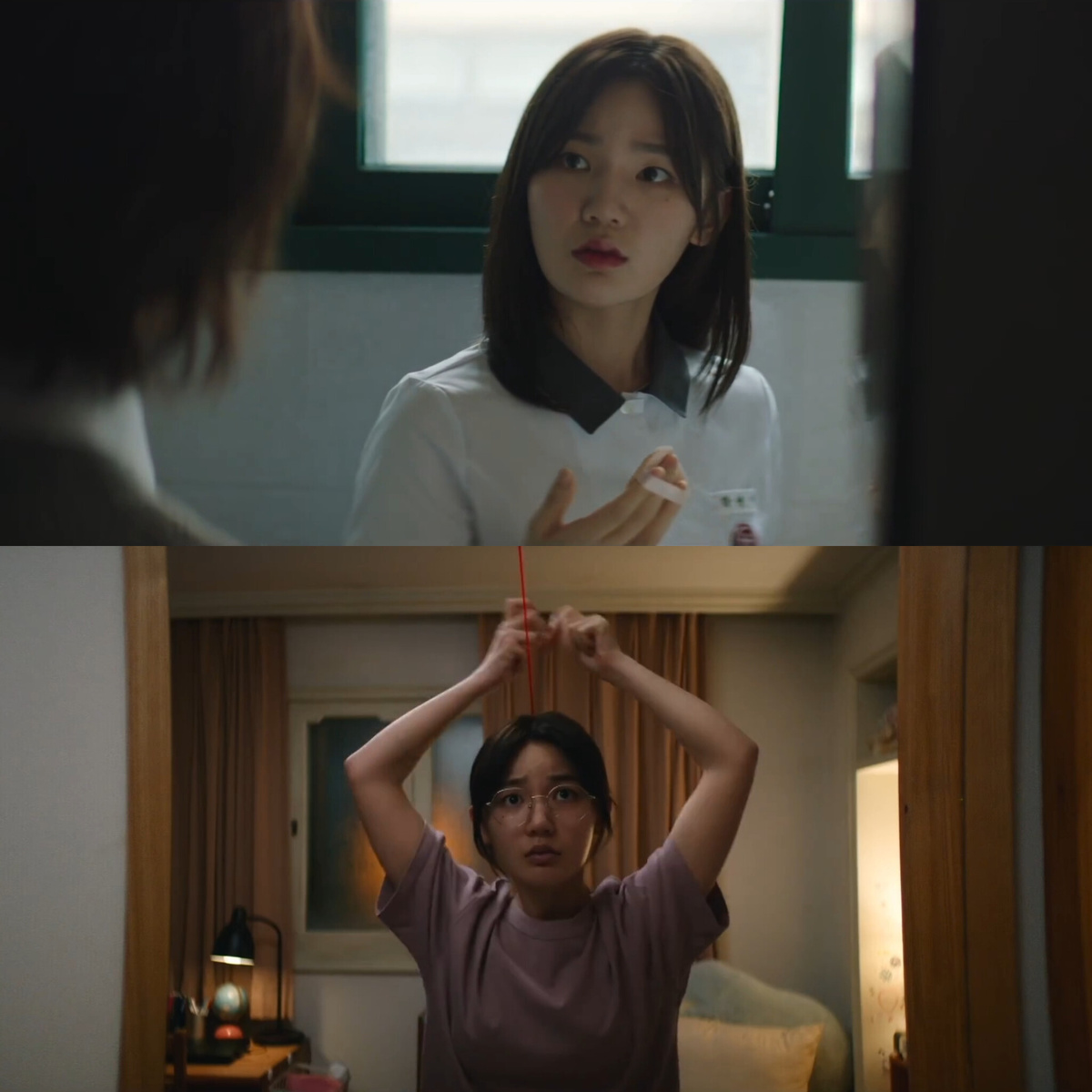 Племянница детектива, которая во второй серии находит в школе очки и начинает видеть линии