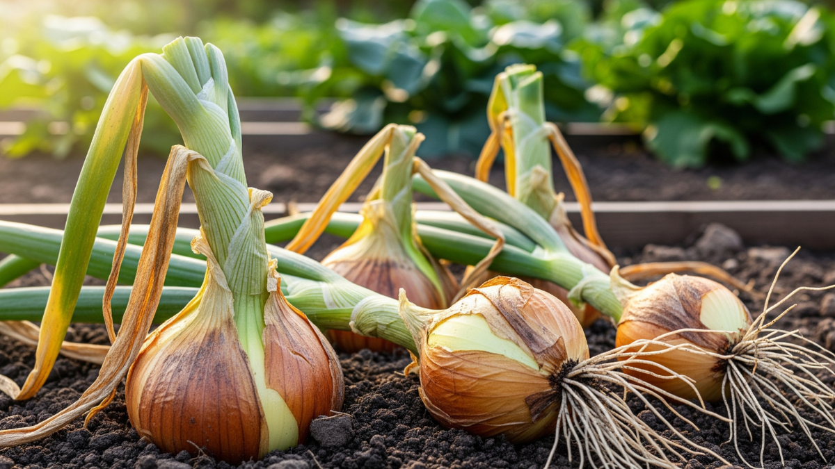 Хранение лука в сетках или чулках