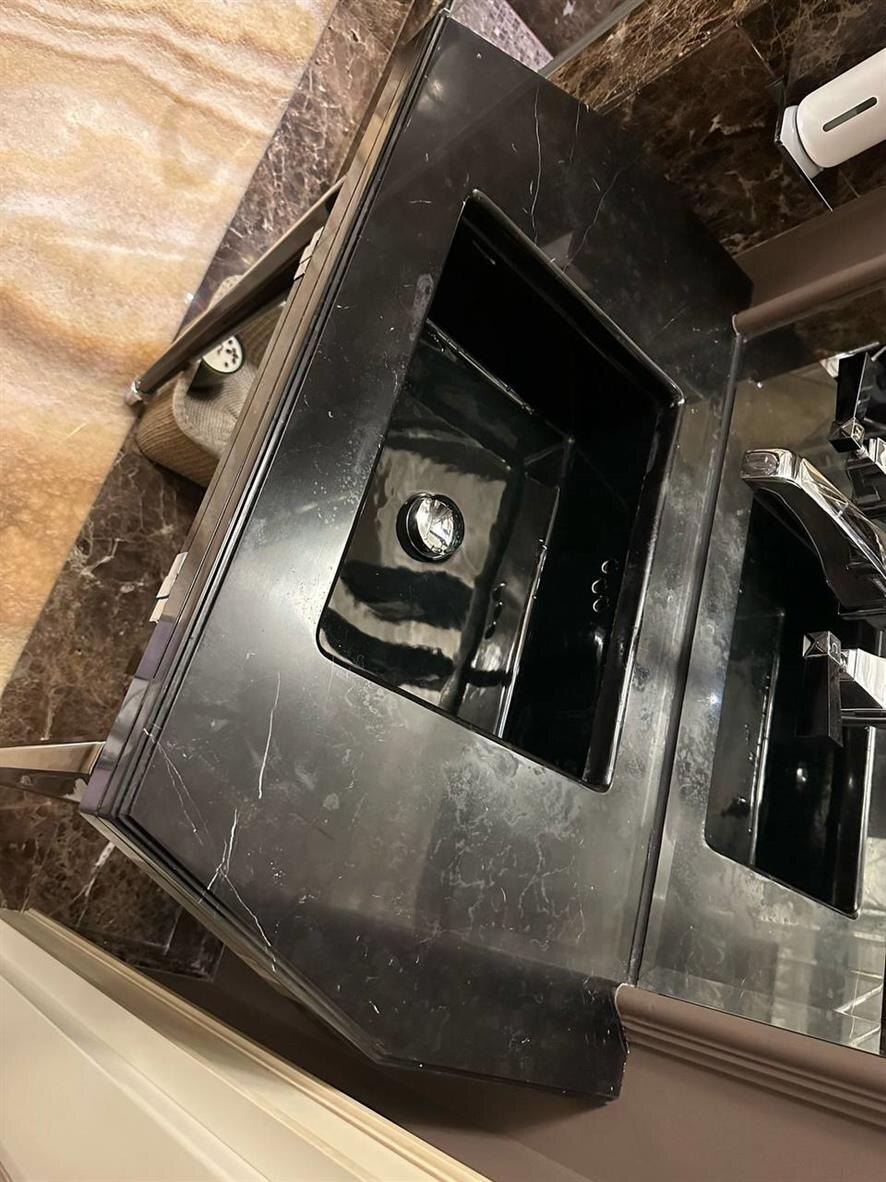 столешница в ванной ДО наше работы