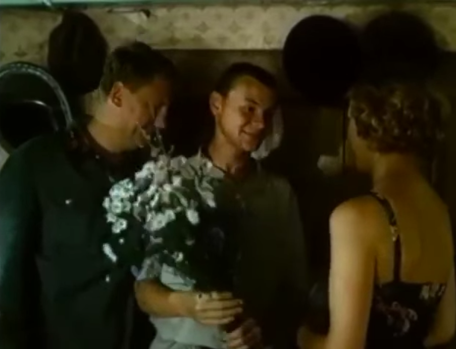 в кадре слева Сергей Паршин