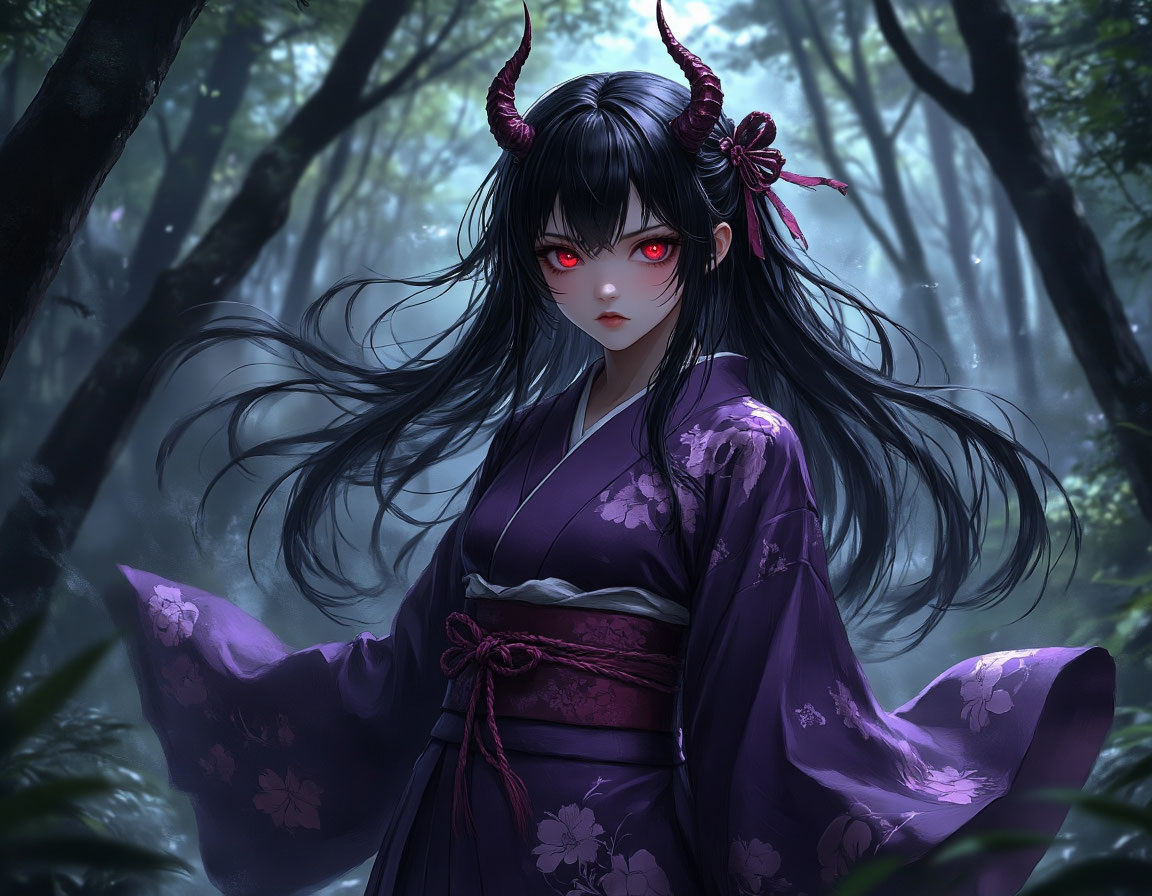 Сгенерировано YandexArt 2.0 для иллюстрации рассказа "Демон Омико"