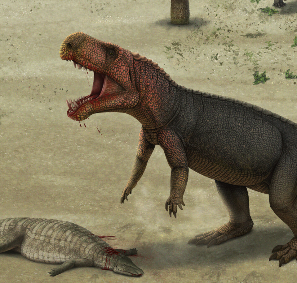 Динамозух поймал и убил этозавра.