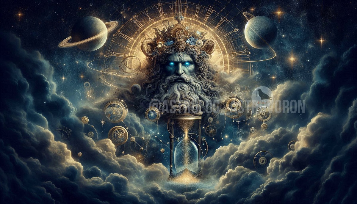 Сатурн ретроградный. Иллюстрация создана автором канала АстроВорон. Мистерии Зодиака (с)