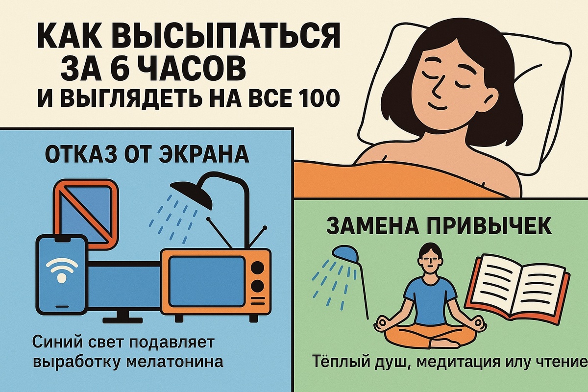 Как выспаться за 6 часов и выглядеть бодро — лайфхаки сна и восстановления