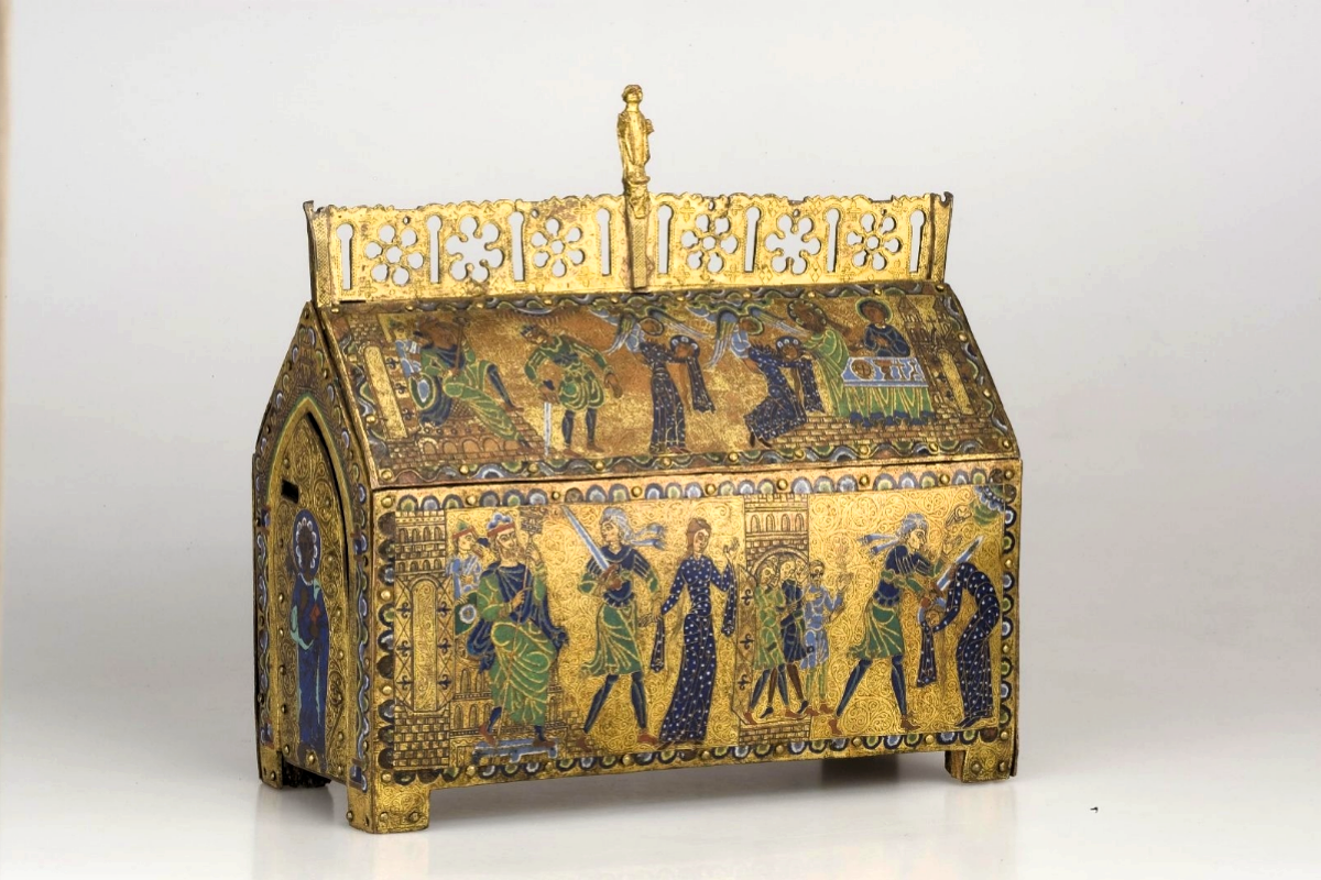 Ларец-реликварий св. Валерии, дерево, медь, Франция, между 1170–1180 гг. Коллекция Эрмитажа, поступил в 1885 г. из собрания А.П. Базилевского