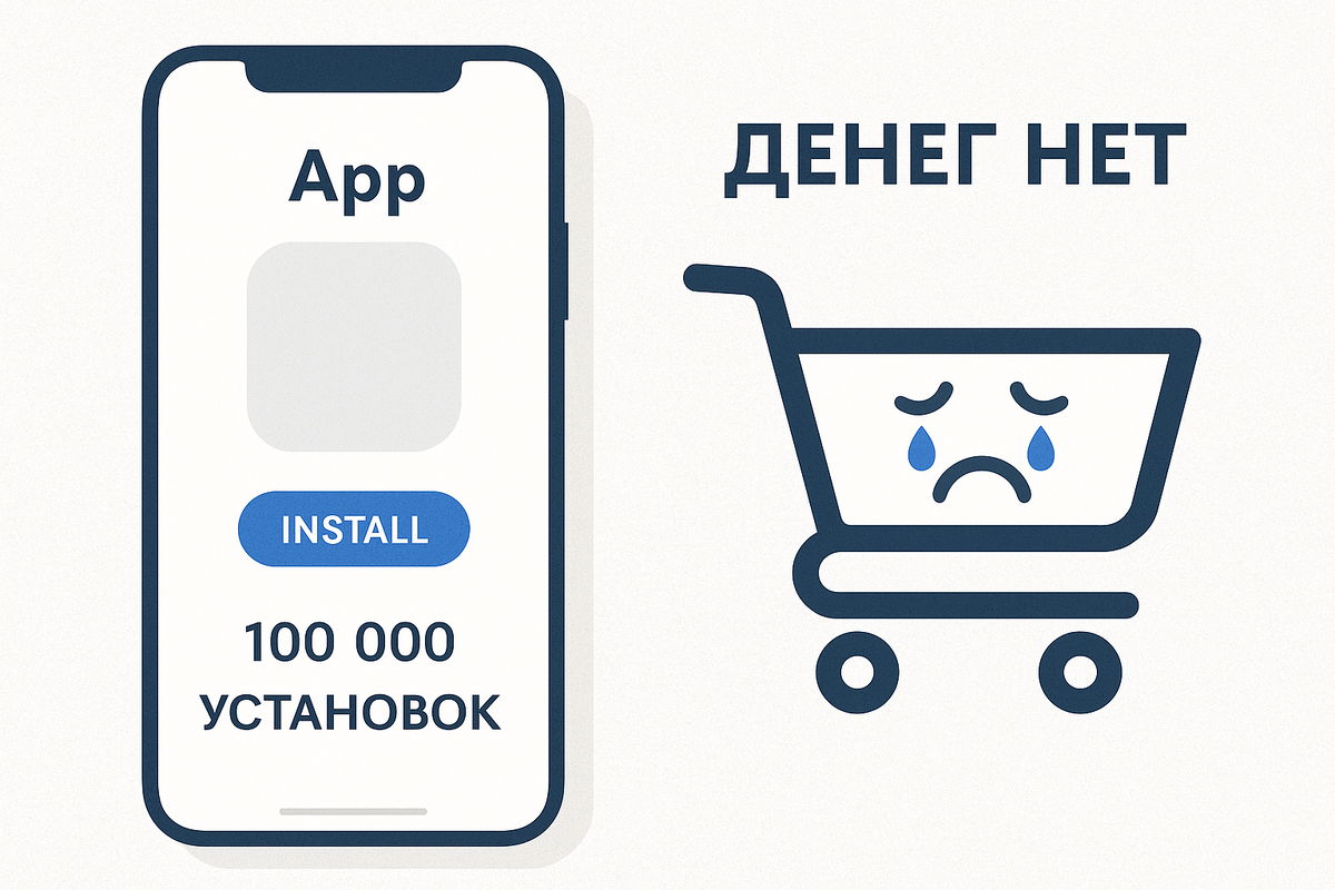 Красивые цифры установок, но нет продаж