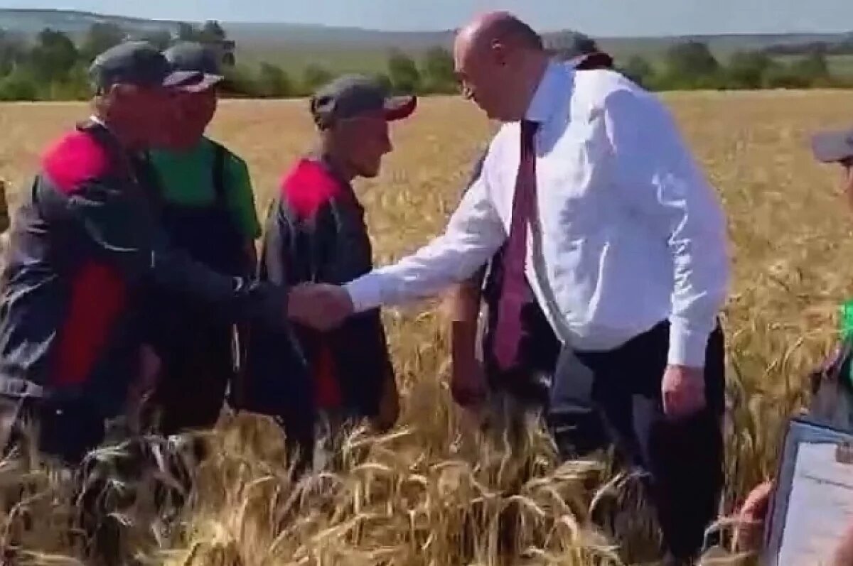    Евгений Солнцев побывал в Новосергиевском районе, который одним из первых в Оренбуржье приступил к уборочной страде..